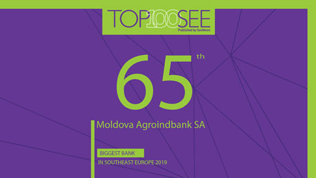 MOLDOVA AGROINDBANK — ОДИН ИЗ СИЛЬНЕЙШИХ РЕГИОНАЛЬНЫХ БАНКОВ ПО ВЕРСИИ SEENEWS MOLDOVA AGROINDBANK — ОДИН ИЗ СИЛЬНЕЙШИХ РЕГИОНАЛЬНЫХ БАНКОВ ПО ВЕРСИИ SEENEWS