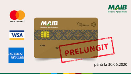 MAIB ПРОДЛЕВАЕТ СРОК ДЕЙСТВИЯ ВСЕХ БАНКОВСКИХ КАРТ MAIB ПРОДЛЕВАЕТ СРОК ДЕЙСТВИЯ ВСЕХ БАНКОВСКИХ КАРТ
