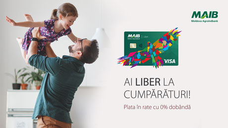 MOLDOVA AGROINDBANK ЗАПУСКАЕТ ПРОДУКТ “LIBER CARD” ДЛЯ САМЫХ УДОБНЫХ ПОКУПОК MOLDOVA AGROINDBANK ЗАПУСКАЕТ ПРОДУКТ “LIBER CARD” ДЛЯ САМЫХ УДОБНЫХ ПОКУПОК