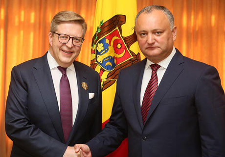 PRESIDENT DODON DECORATES PIRKKA TAPIOLA WITH ORDER OF HONOR PRESIDENT DODON DECORATES PIRKKA TAPIOLA WITH ORDER OF HONOR