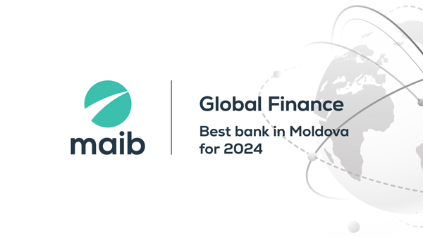 ​GLOBAL FINANCE NAMED MAIB ”BEST BANK IN MOLDOVA” FOR THE NINTH YEAR IN A ROW
