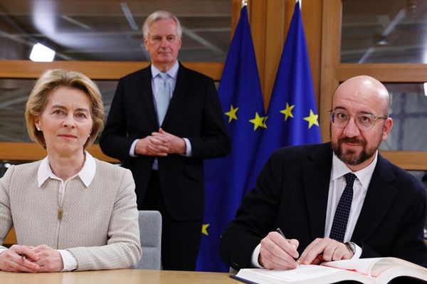 EU LEADERS SIGN COOPERATION AGREEMENT WITH UK AFTER BREXIT EU LEADERS SIGN COOPERATION AGREEMENT WITH UK AFTER BREXIT