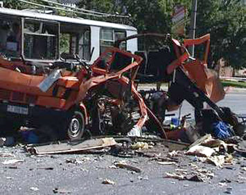 Утром в Тирасполе взорвался микроавтобус