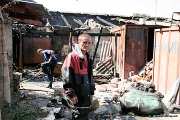 В центре Кишинева сгорел склад хозтоваров